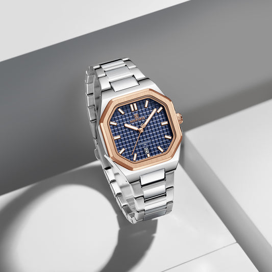 NF5053 Square blue dial Analog Watch