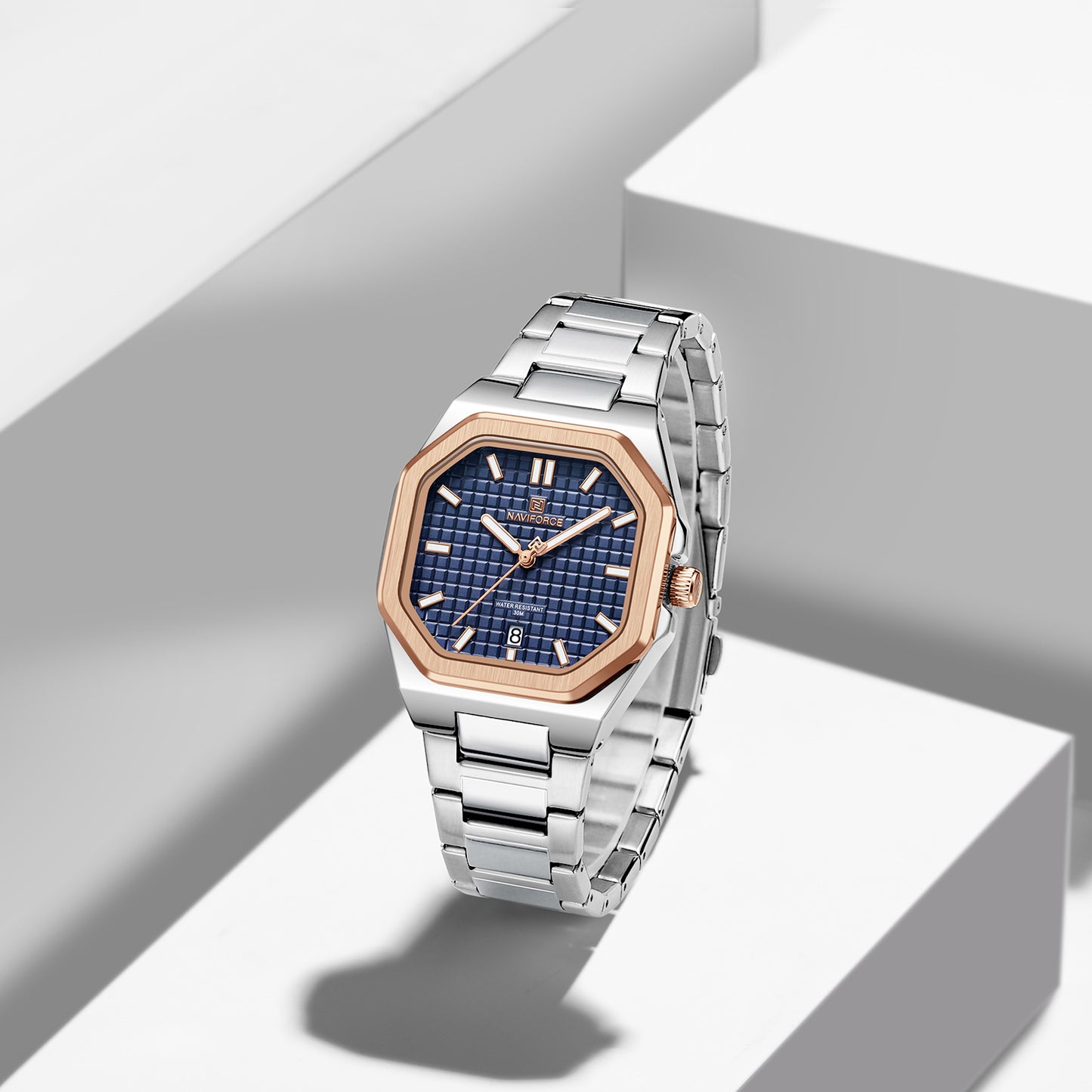 NF5053 Square blue dial Analog Watch