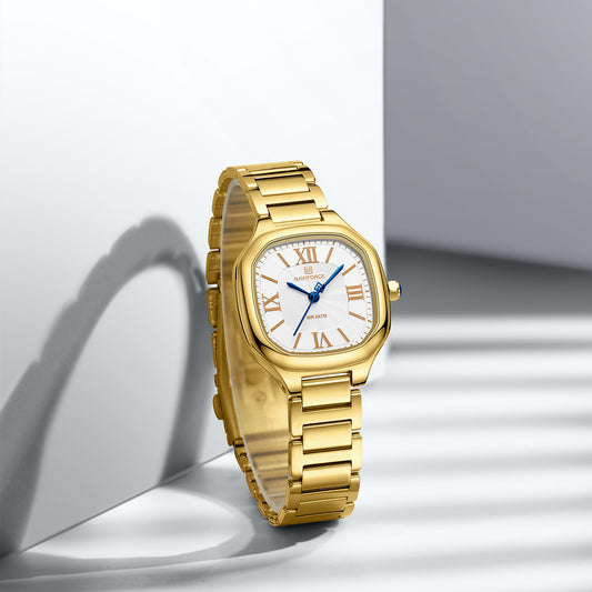 NF5042 White Square dial Analog Watch