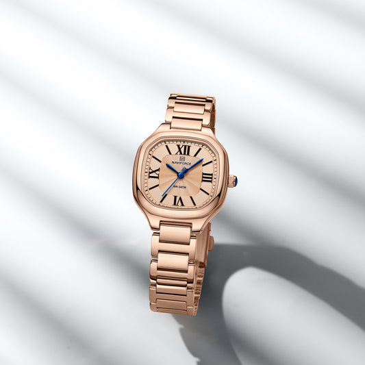 NF5042 Rose Gold Square dial Analog Watch