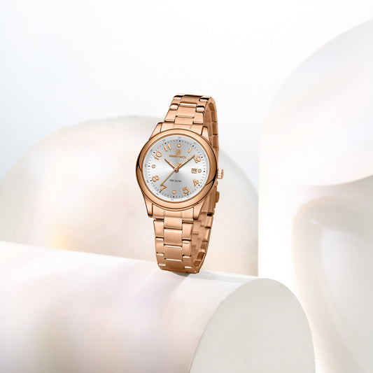 NF5059 White dial with Rosegold Stainless Steel strap Analog Watch