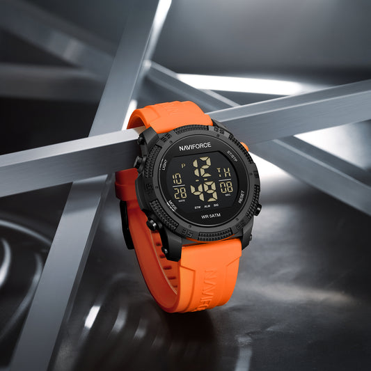 NF7104 Orange Silicon Strap Digital Watch