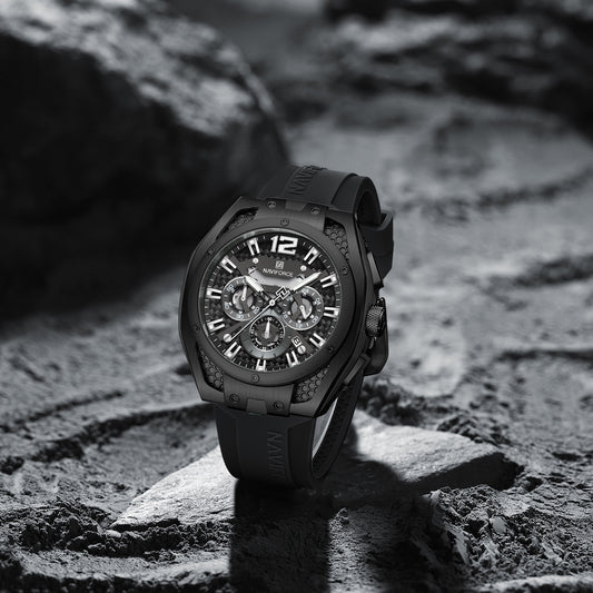 NAVIFORCE NF8063 Black multifuntional chronograph Analog Watch