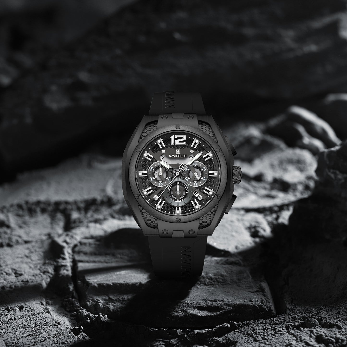 NAVIFORCE NF8063 Black multifuntional chronograph Analog Watch