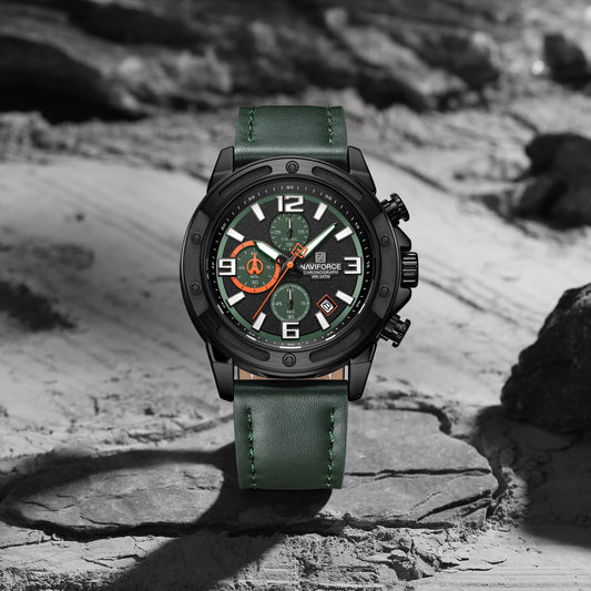 Naviforce NF8074 Multifunction fashion timepeice Analog Watch