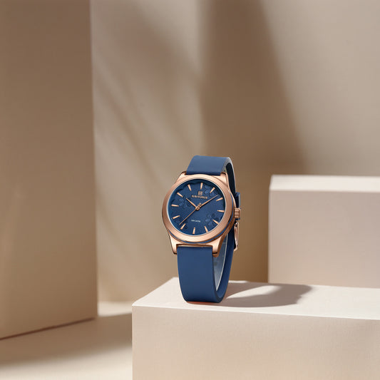 NF5051 Blue dial with silicone strap Analog Watch