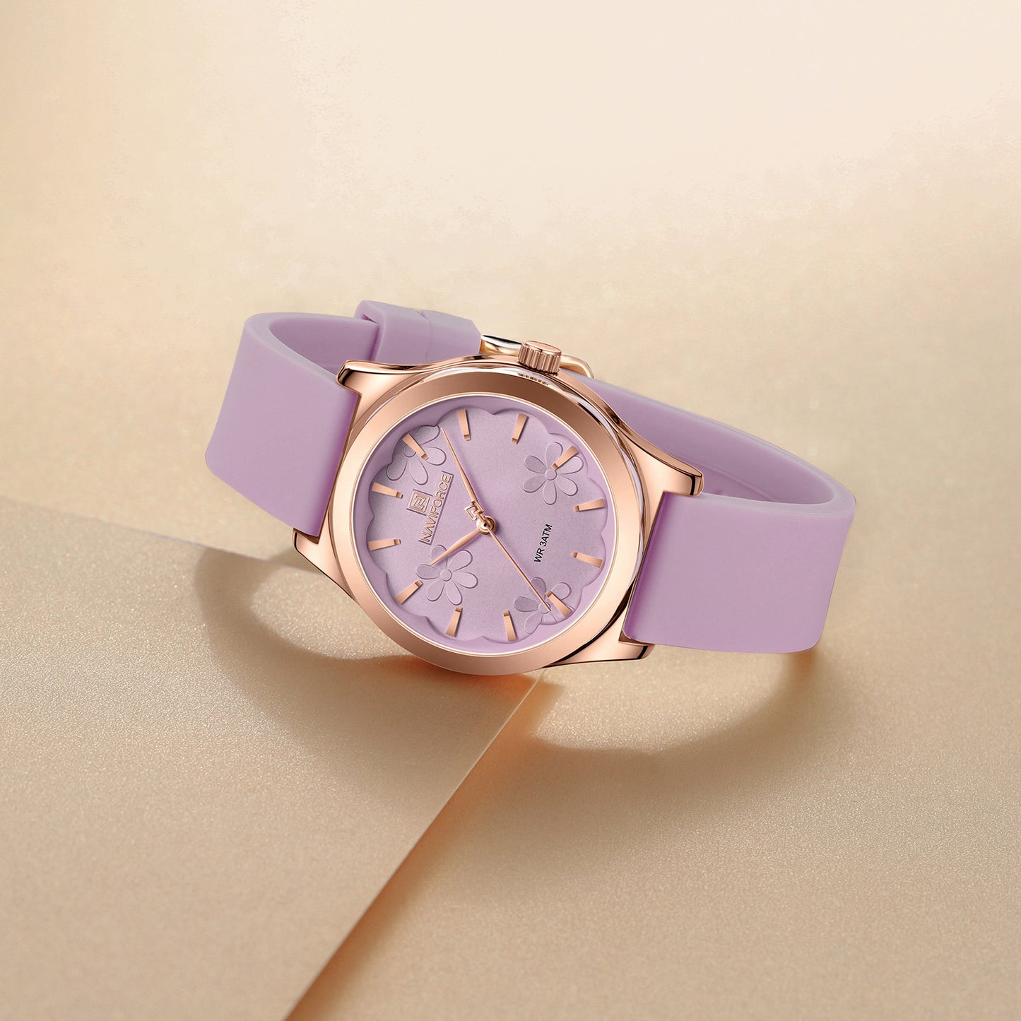 NF5051 Purple dial with silicone strap Analog Watch