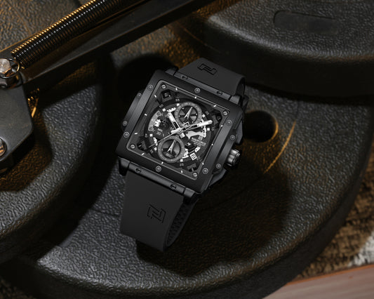 Naviforce NF8064 Elegant Square Black dial Analog watch