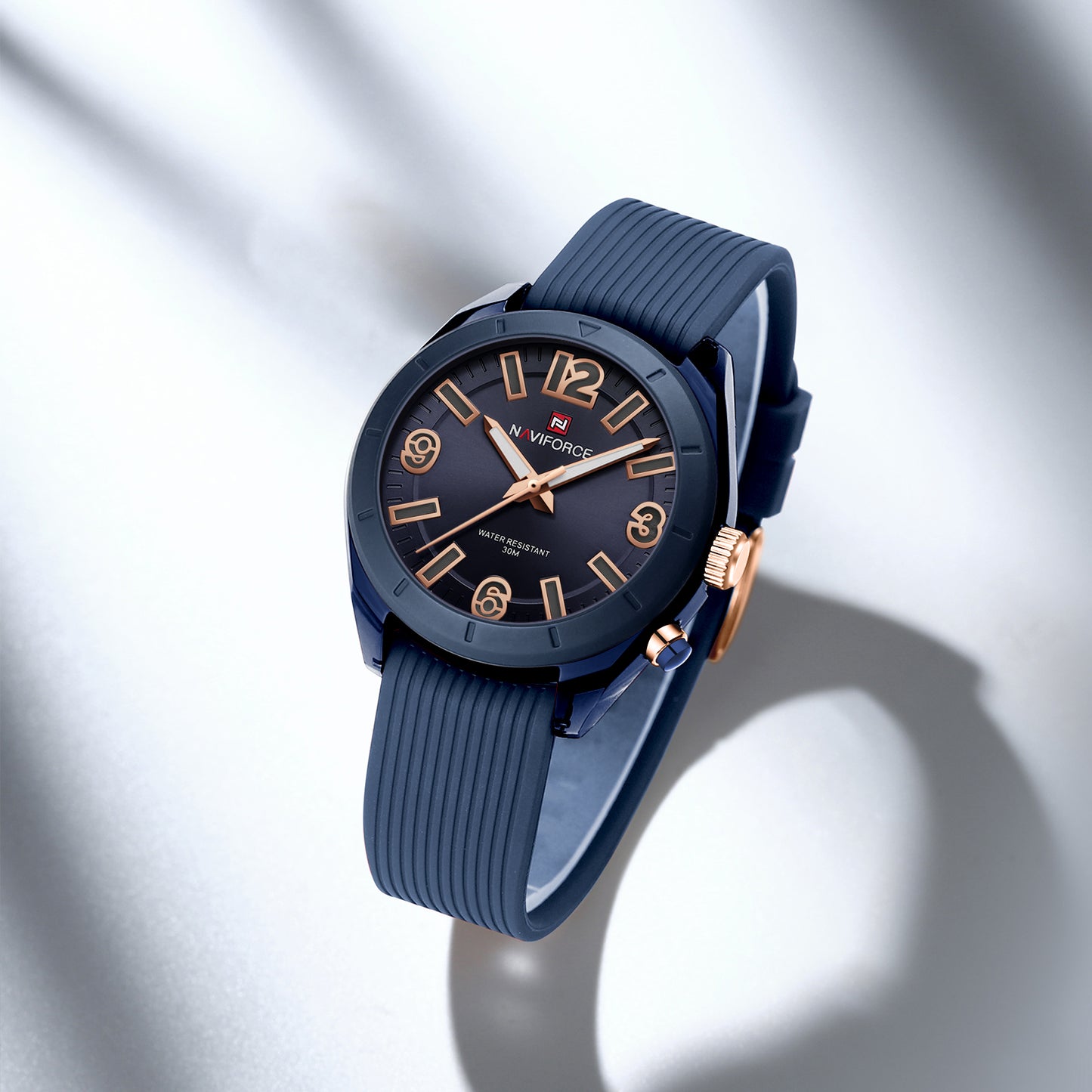 NF7103 Blue stylish and attractive silicone strap Analog Watch