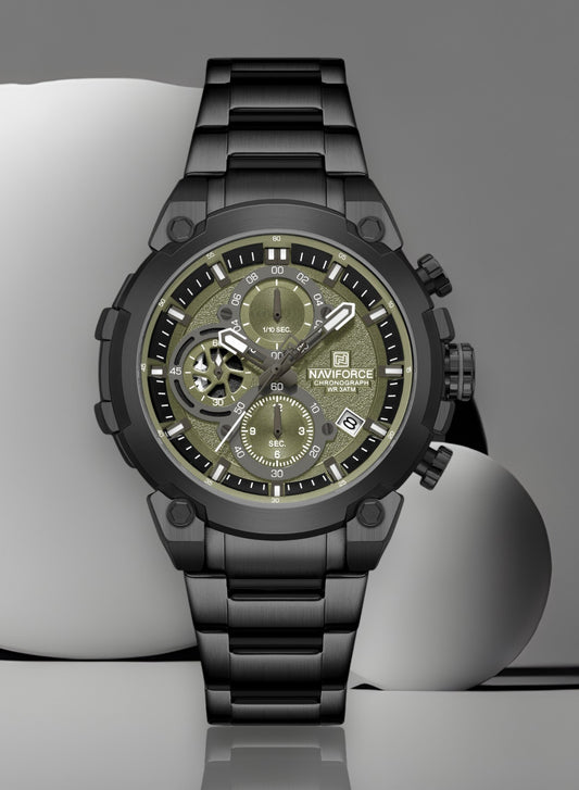 Naviforce NF8071 Green choronograph dial Analog Watch