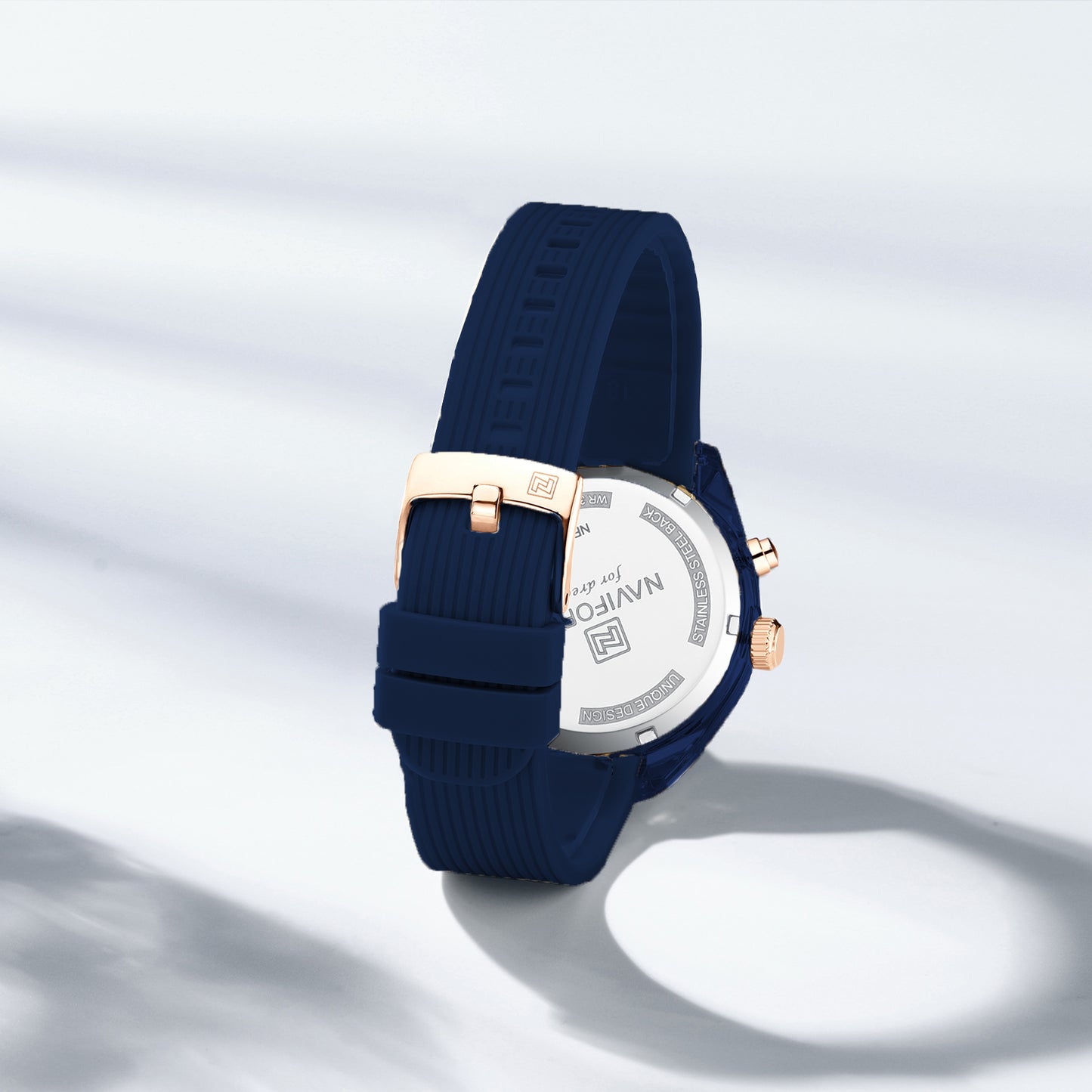 NF7103 Blue stylish and attractive silicone strap Analog Watch