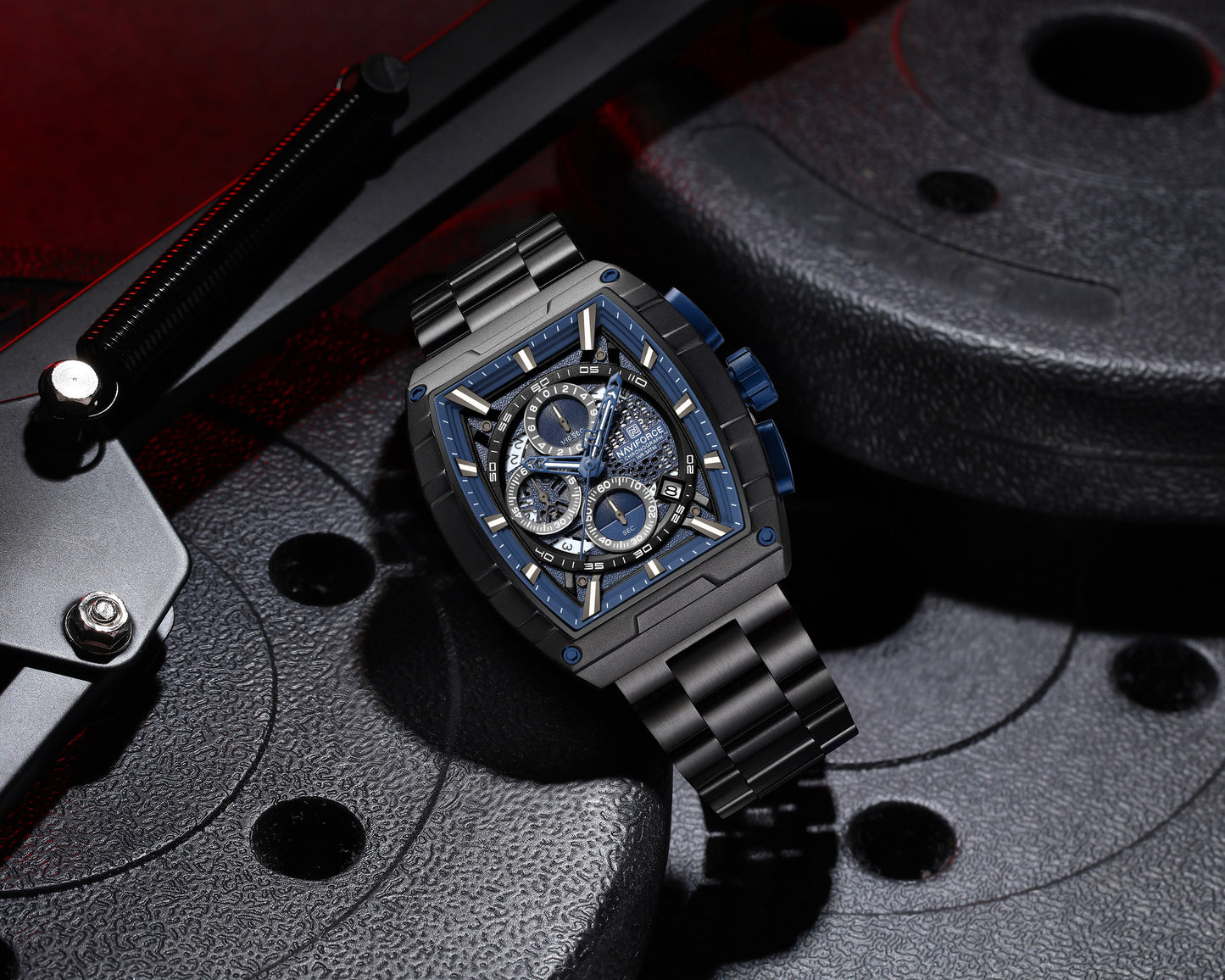 Naviforce NF8066 Blue Cronograph Dial Analog Watch