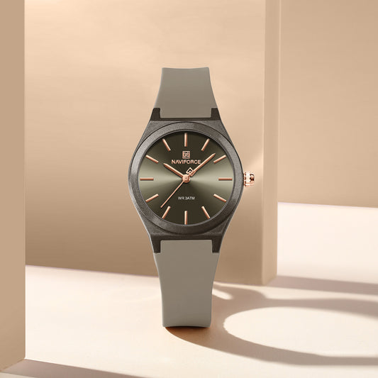 NF5056 Glossy sunburst Gray dial Analog Watch