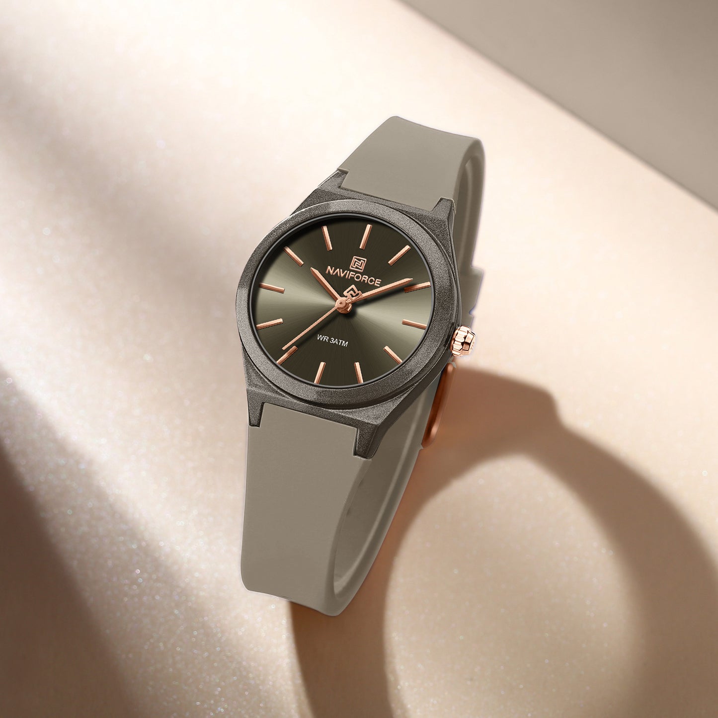 NF5056 Glossy sunburst Gray dial Analog Watch
