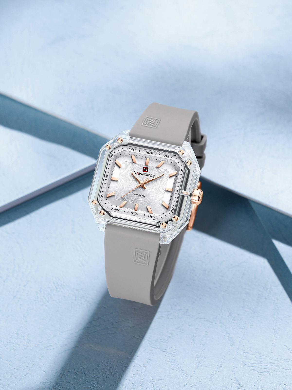 NF7106 Gray Silicone strap Analog Watch