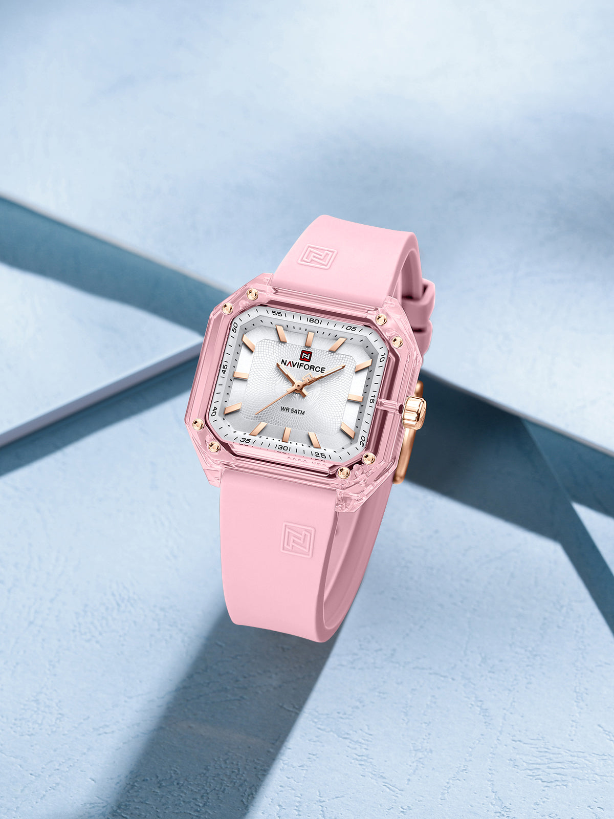 NF7106 Pink Silicone strap Analog Watch