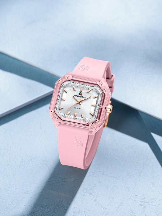 NF7106 Pink Silicone strap Analog Watch
