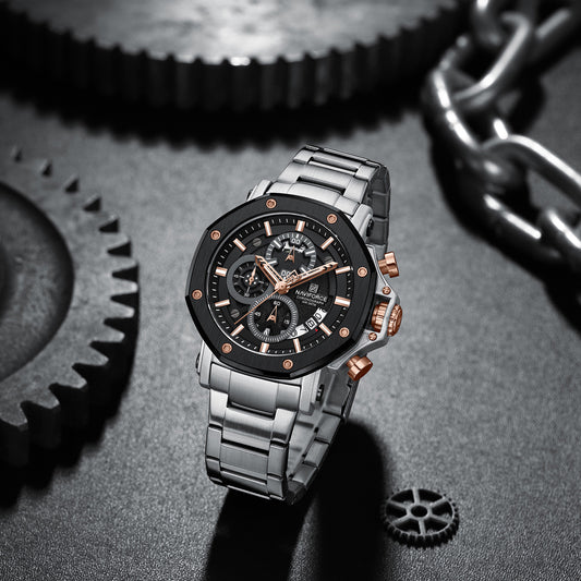 Naviforce NF8065 Silver Stainless Steel Analog watch