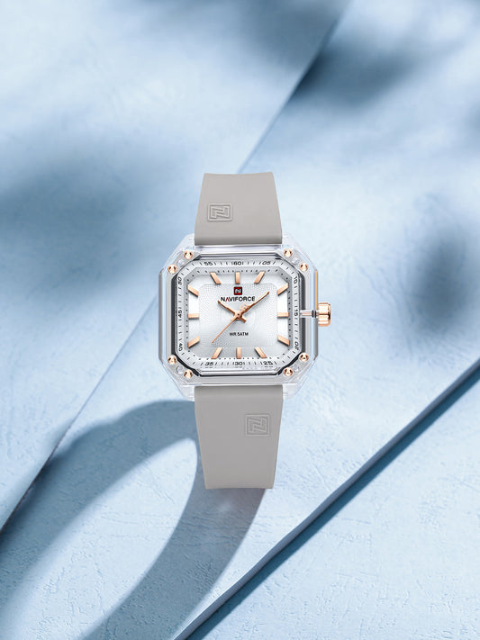NF7106 Gray Silicone strap Analog Watch