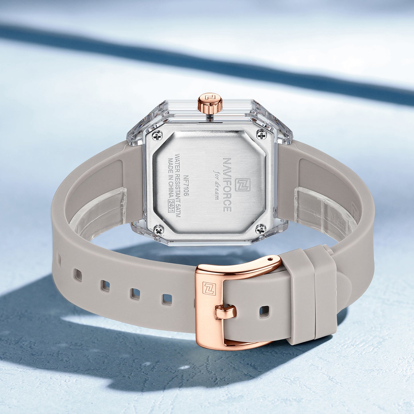 NF7106 Gray Silicone strap Analog Watch