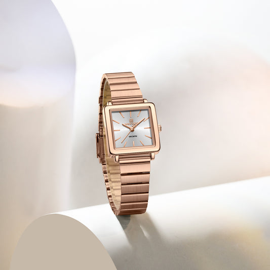 NF5048 Modern White square dial Analog Watch