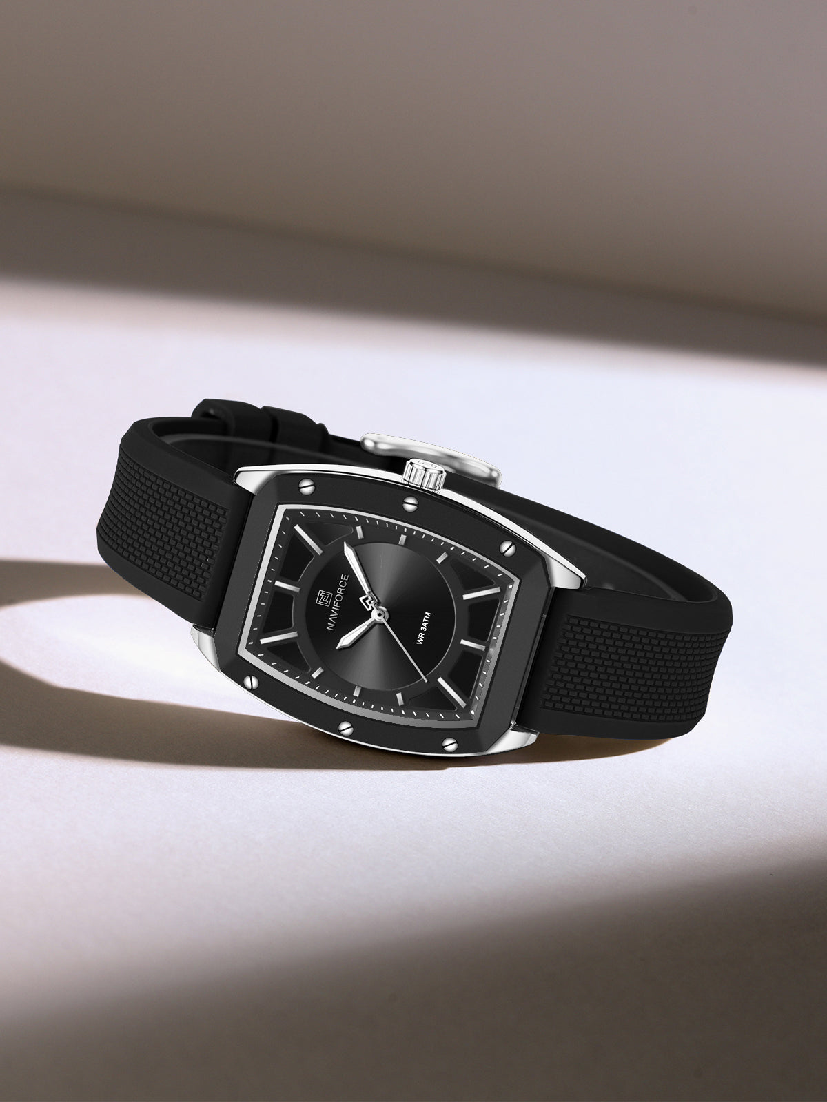 NF5049 Black silicone strap Analog Watch