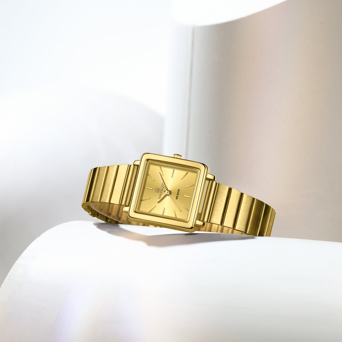 NF5048 Modern Gold square dial Analog Watch