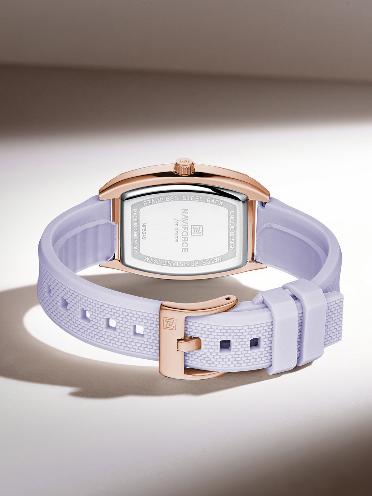 NF5049 Purple silicone strap Analog Watch