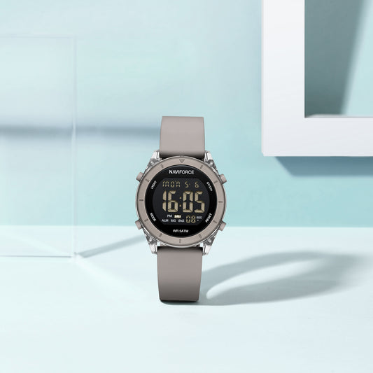 NF7108 Black round dial LCD display sports Digital Watch