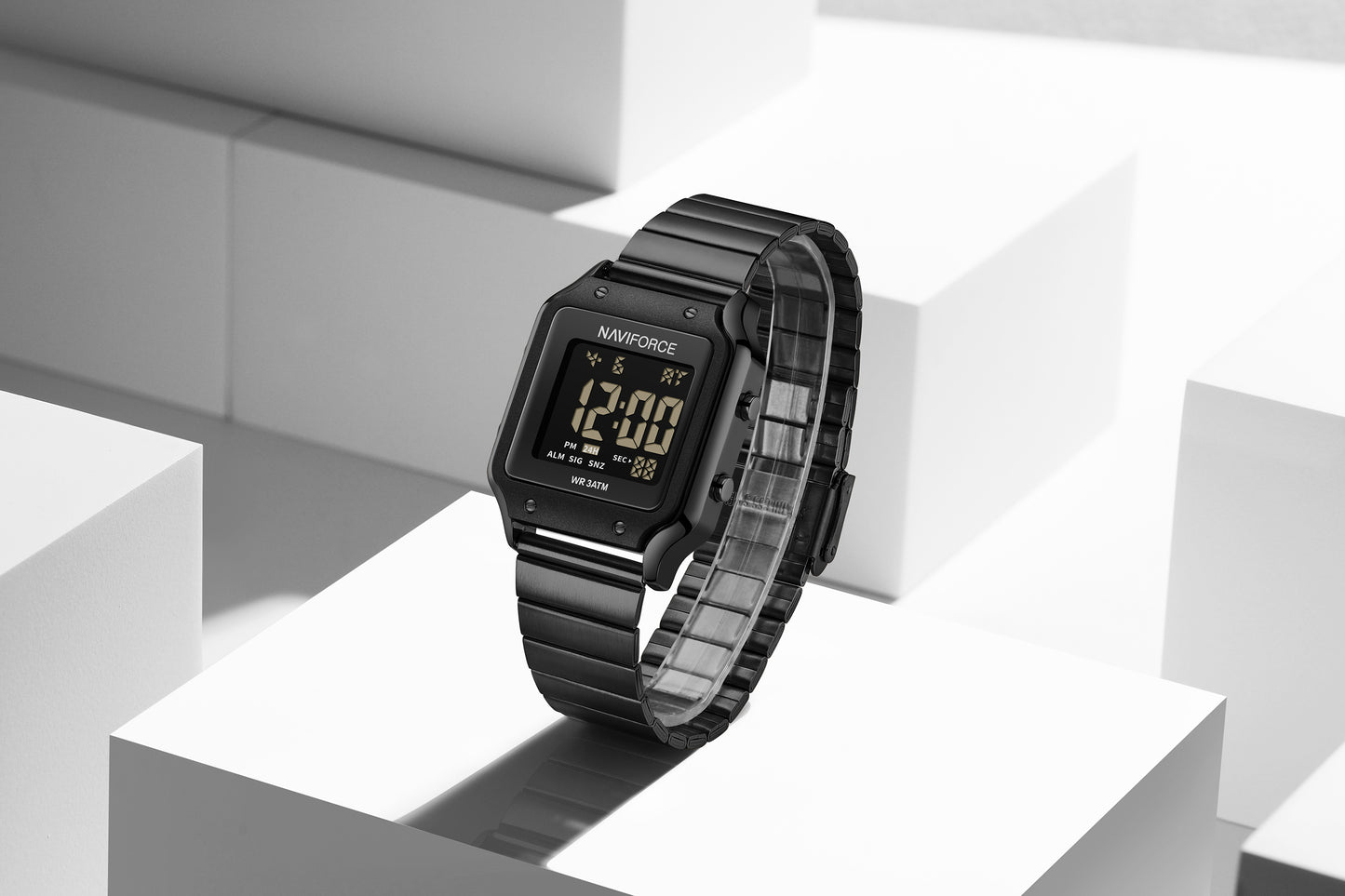 NF5046 Black Large Screen Business Casual Digital Watch