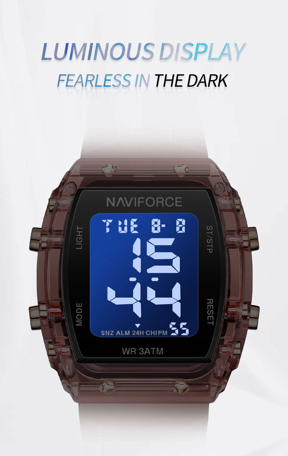 NF7102 Pink Silicone Strap Electronic Digital Watch