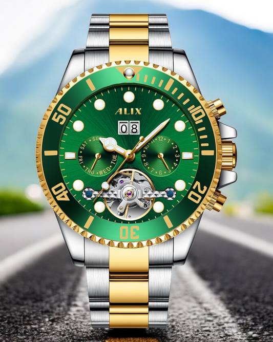 AL2907 Luxurious Geen dial Automatic Analog Watch