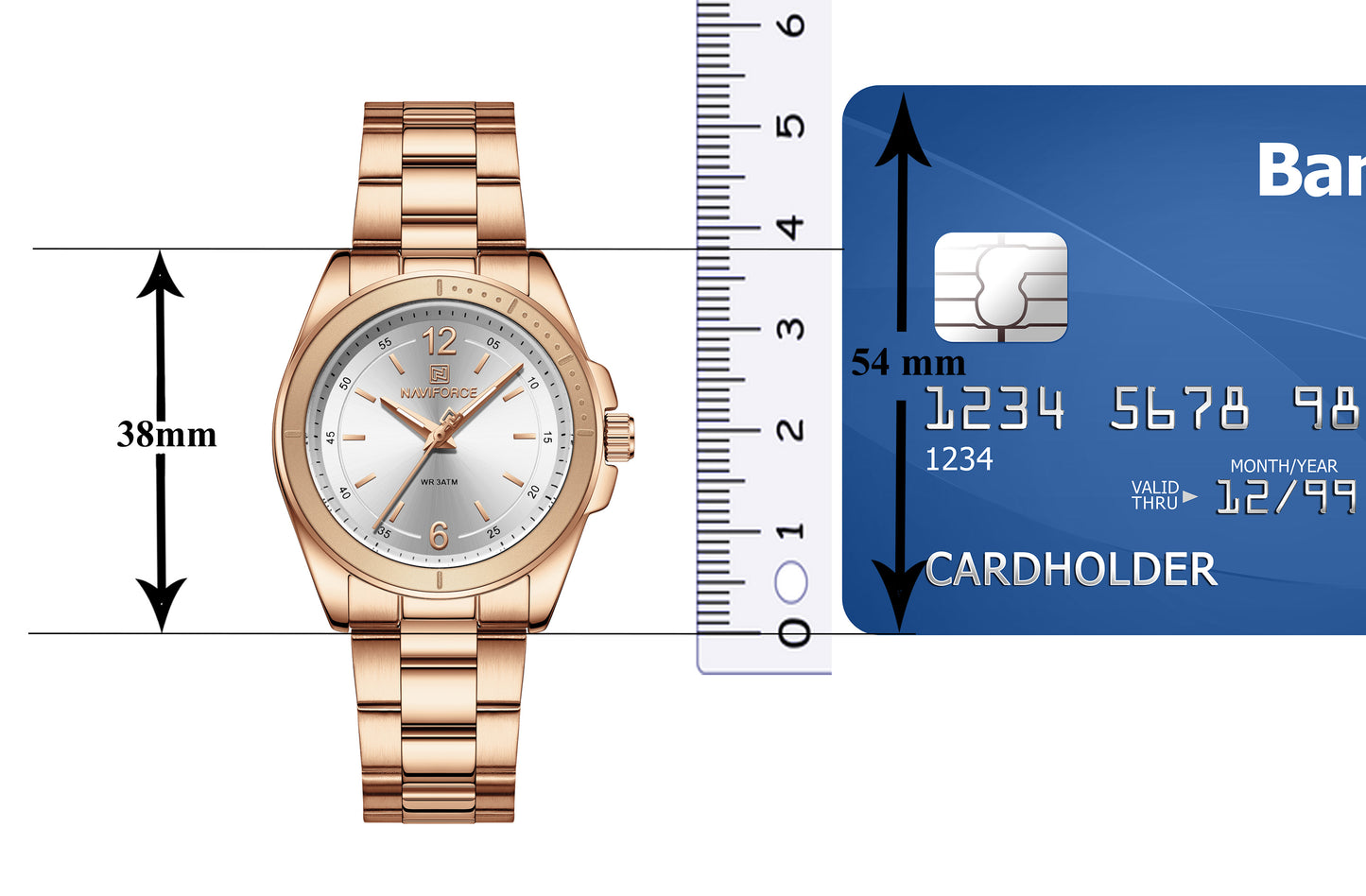 NF5062 Full Rosegold&white Fashion Timepeice Analog Watch