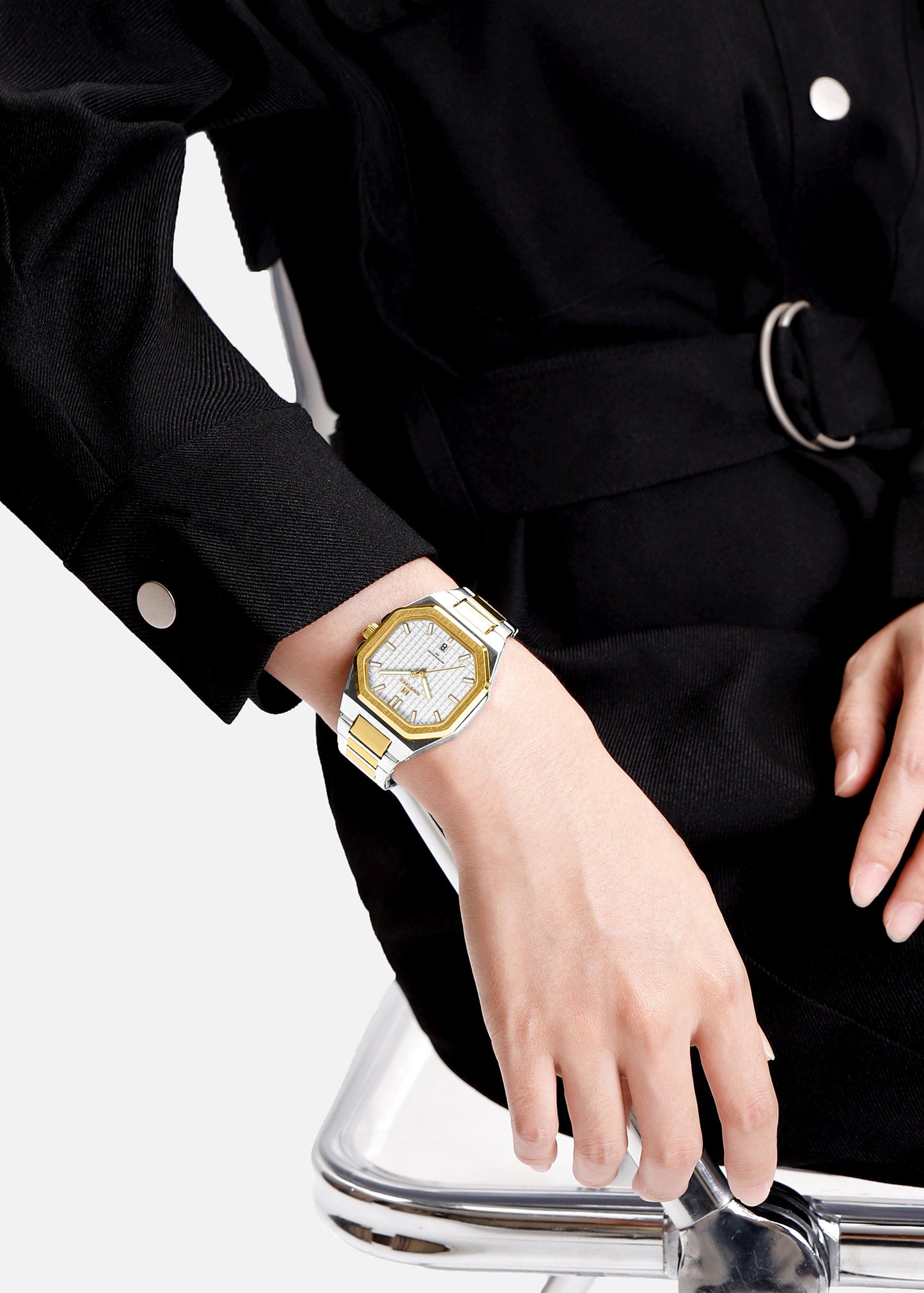 NF5053 Square white dial Analog Watch