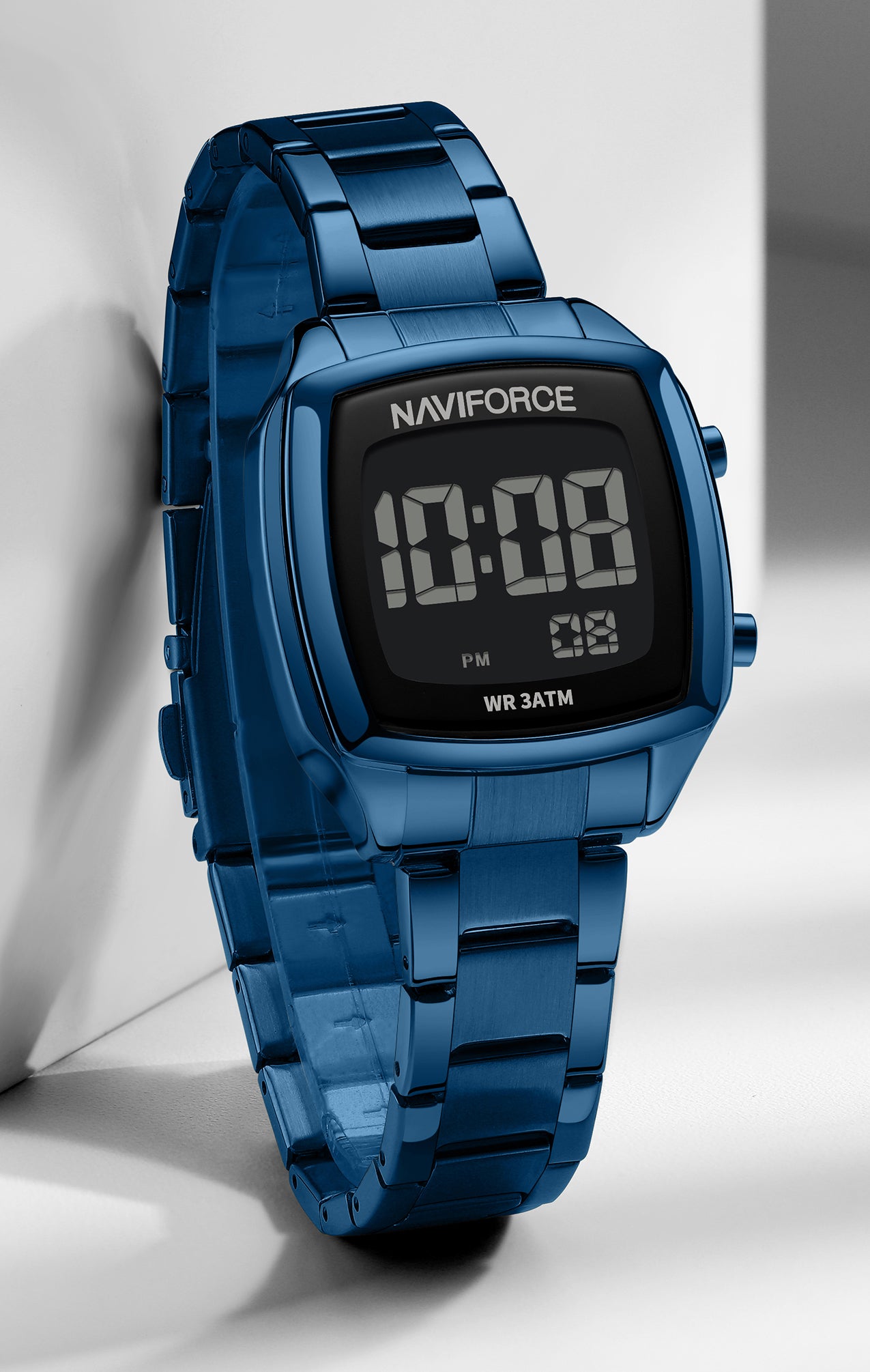 NF5047 All Blue Versatile Trendy Square Digital Watch