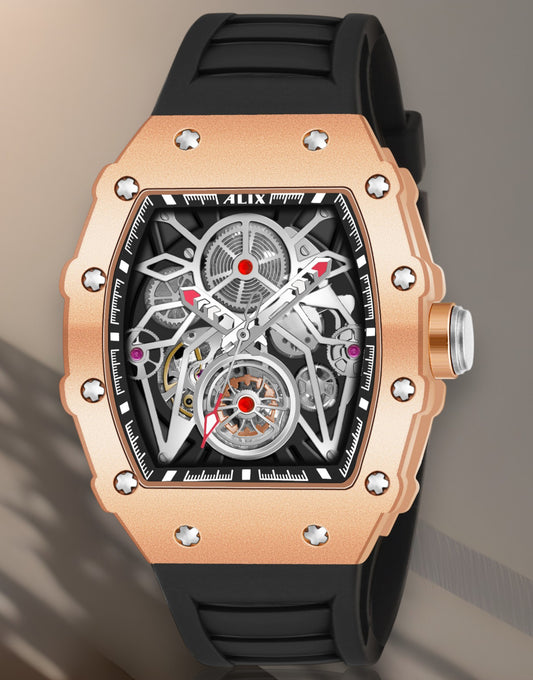 Al2909 Rosegold&Black Automatic Analog Watch