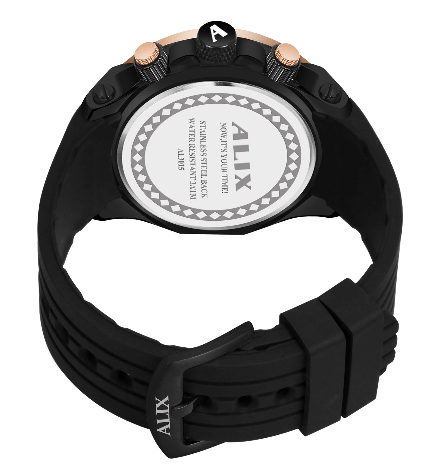 AL3015T Black Stylish chronograph dial Analog Watch