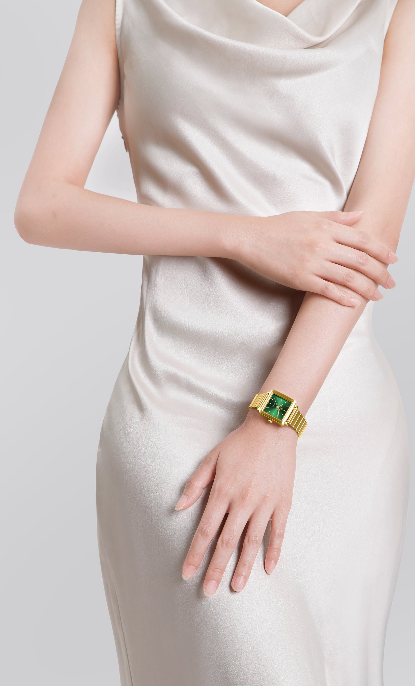 NF5048 Modern Green square dial Analog Watch