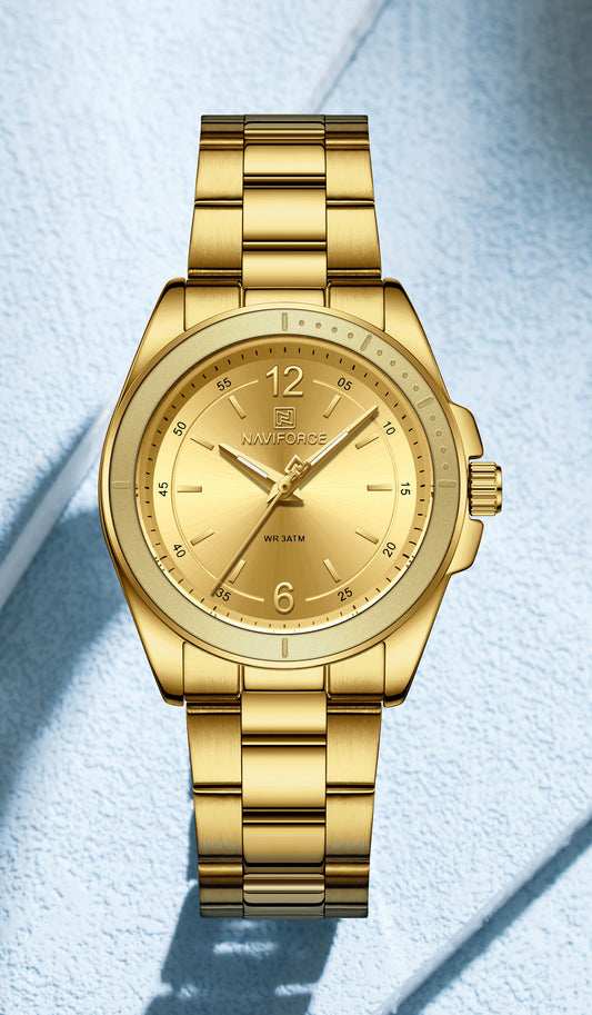 NF5062 Full Gold Fashion Timepeice Analog Watch