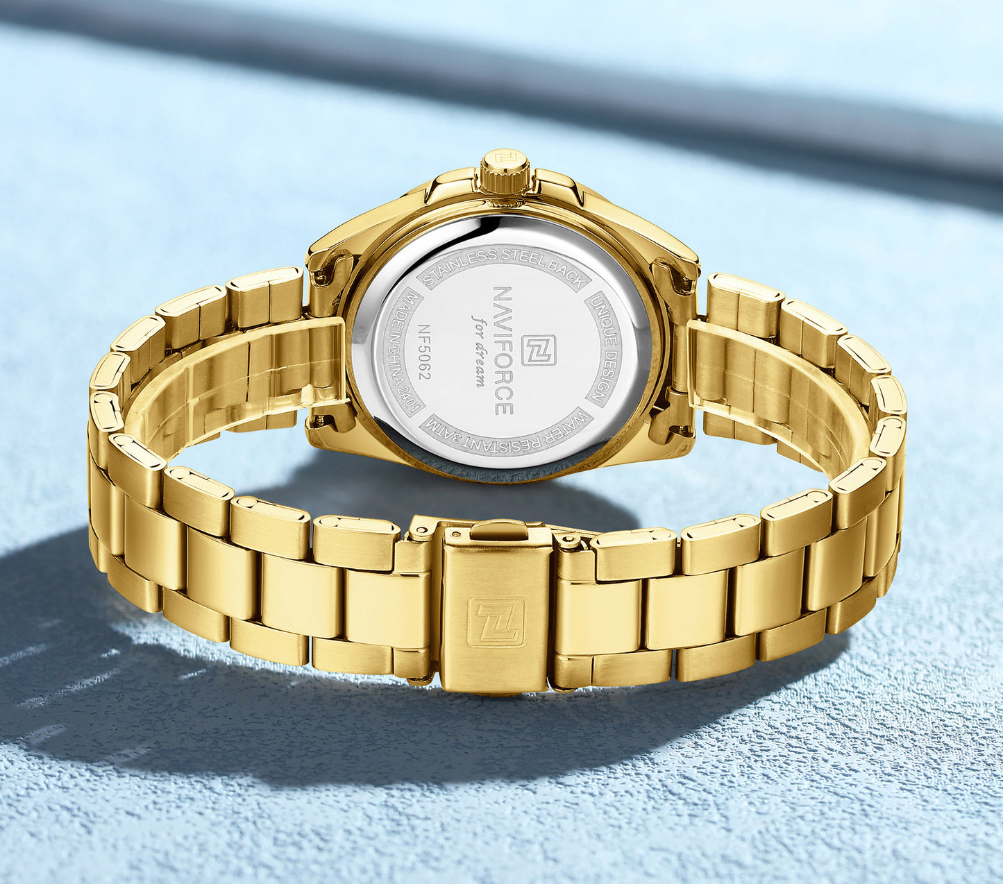 NF5062 Full Gold Fashion Timepeice Analog Watch