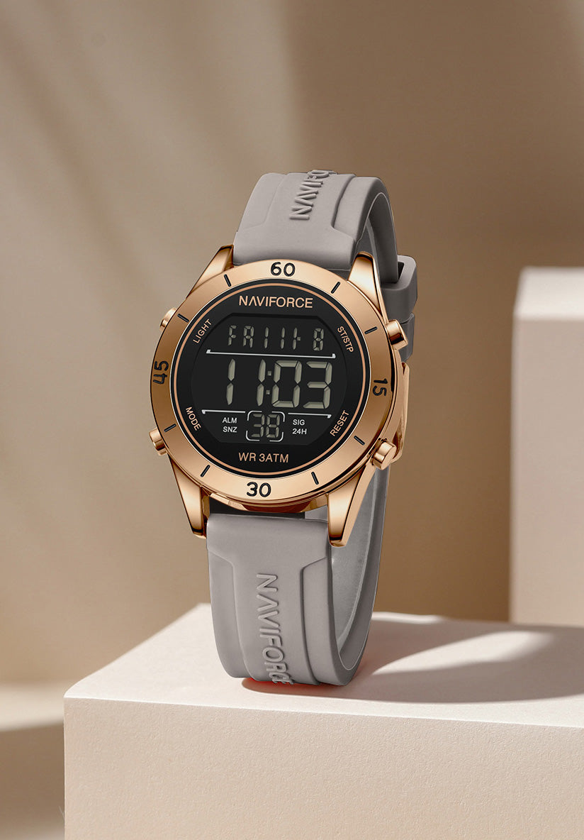 NF5054 Black&Grey Multifunctional LCD display Digital Watch