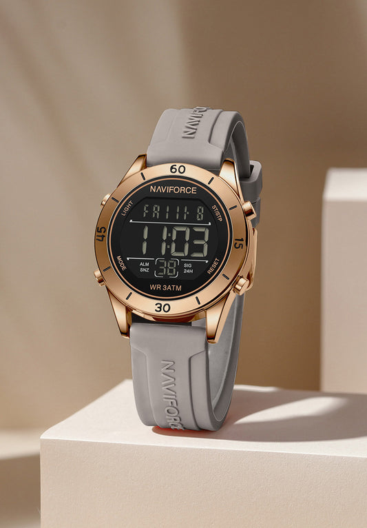 NF5054 Black&Grey Multifunctional LCD display Digital Watch
