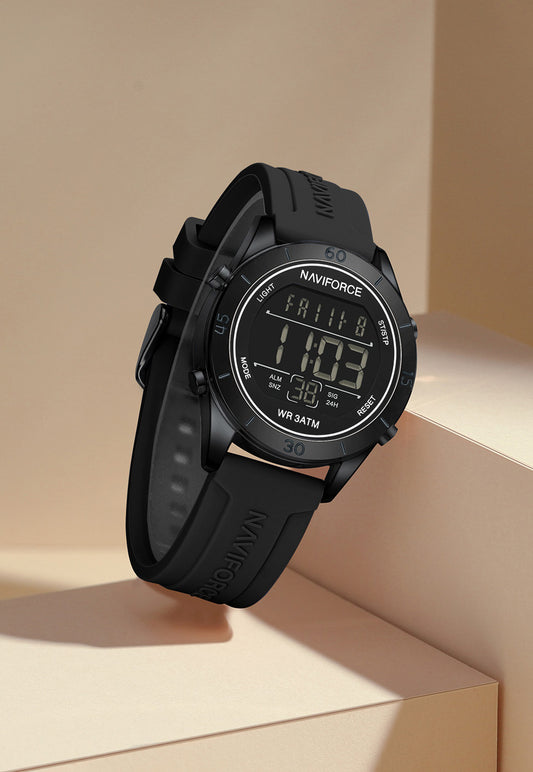NF5054 Black Multifunctional LCD display Digital Watch