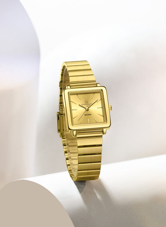 NF5048 Modern Gold square dial Analog Watch