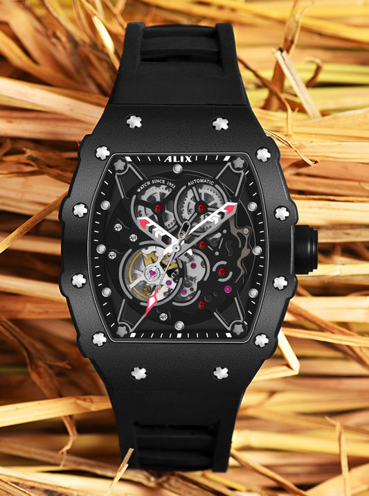Al2908 Black Automatic Analog Watch
