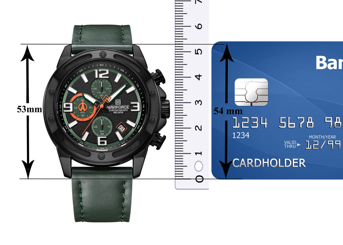 Naviforce NF8074 Multifunction fashion timepeice Analog Watch
