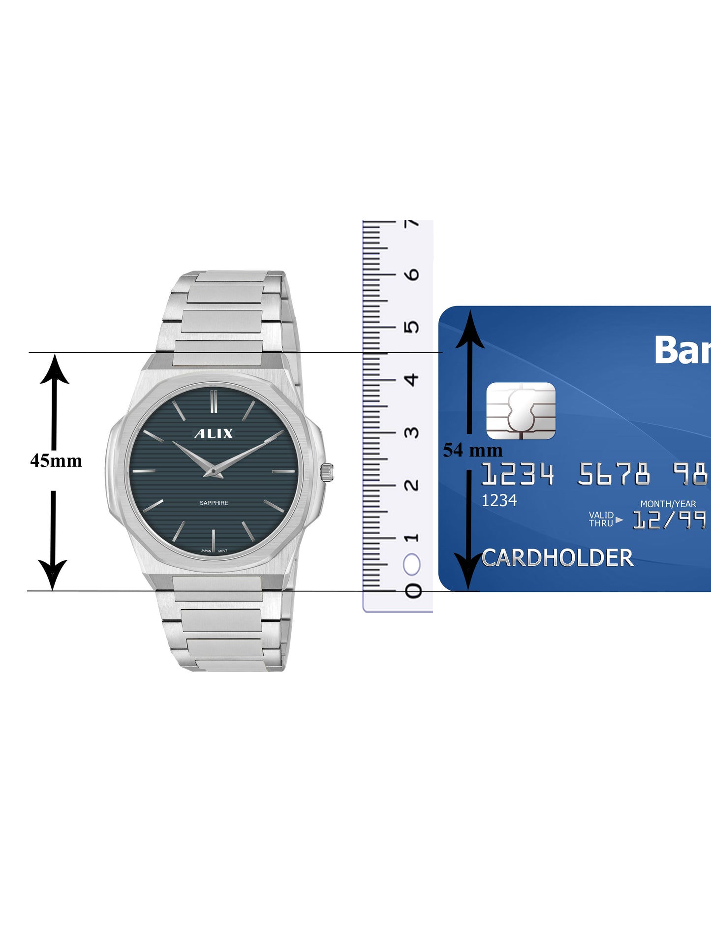AL2913 Blue Dial With Silver  Steel Strap Analog Watch