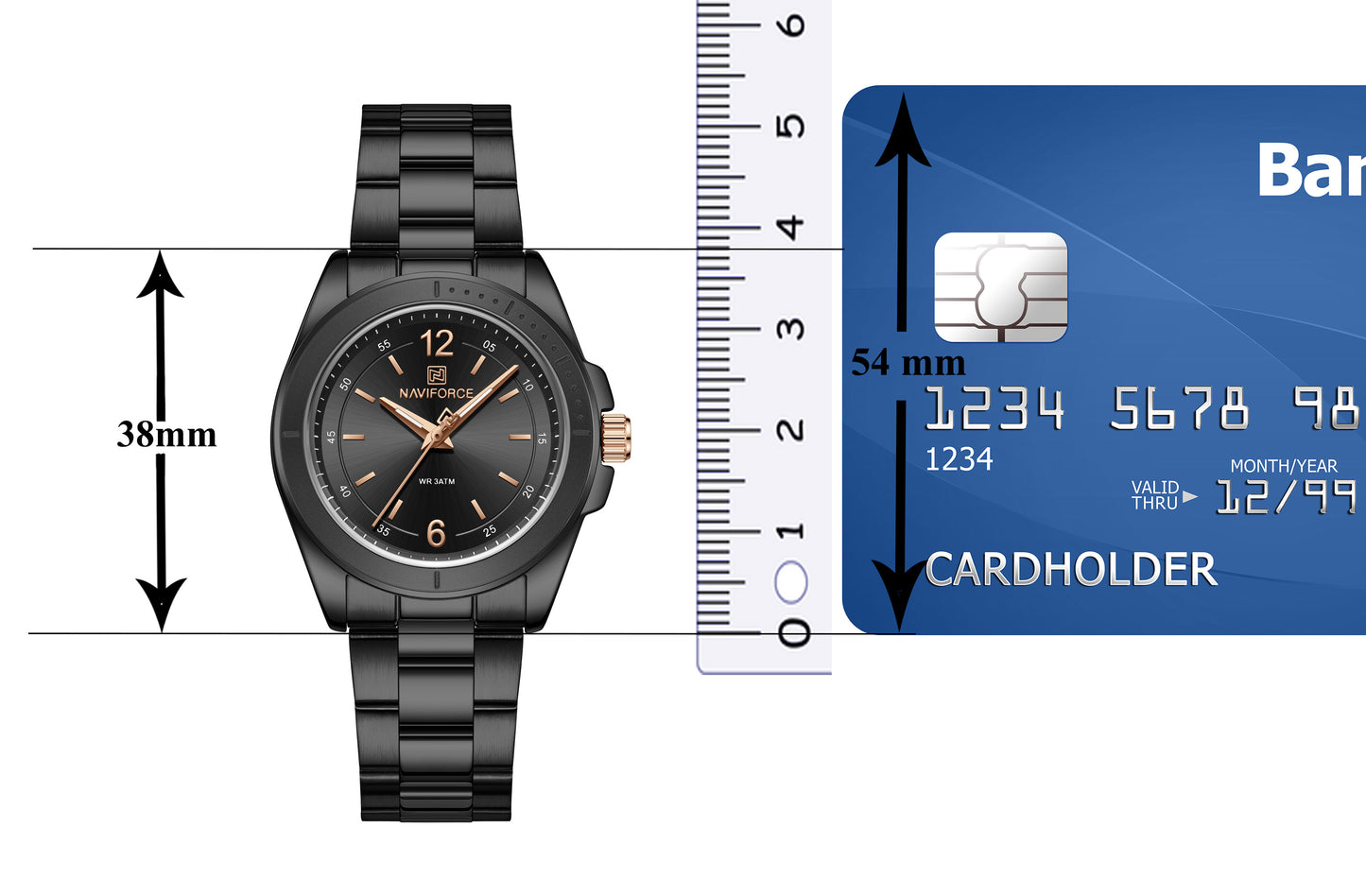 NF5062 Full Black Fashion Timepeice Analog Watch