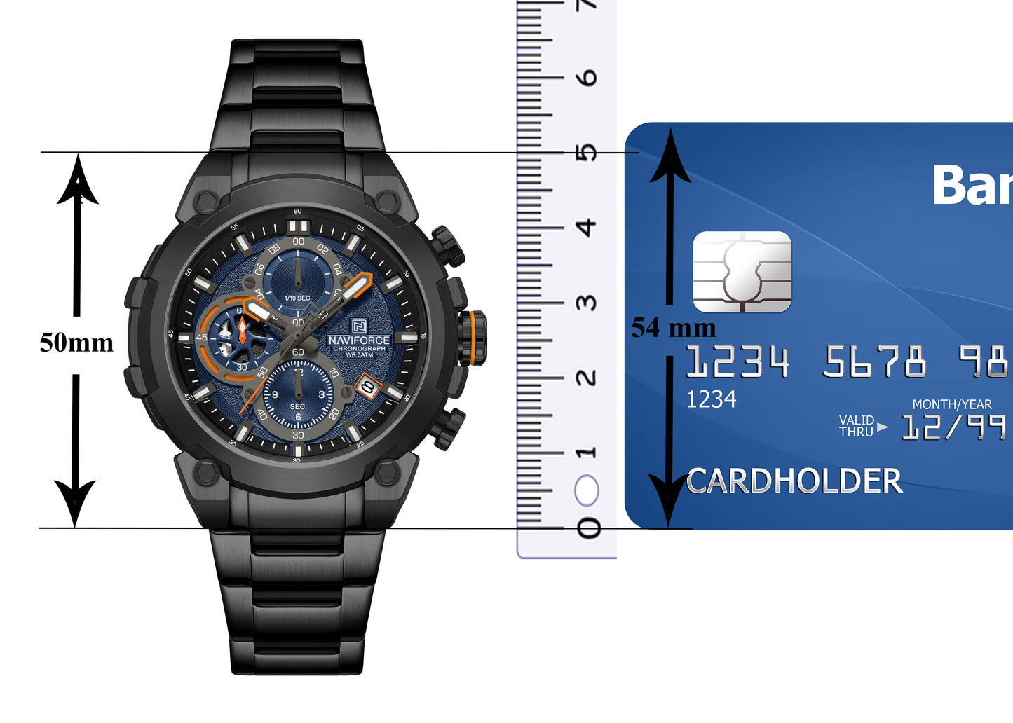 Naviforce NF8071 Blue choronograph dial Analog Watch