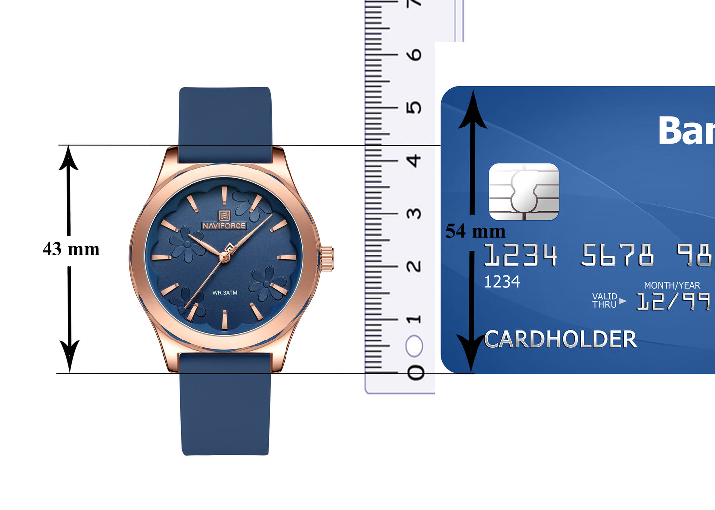 NF5051 Blue dial with silicone strap Analog Watch
